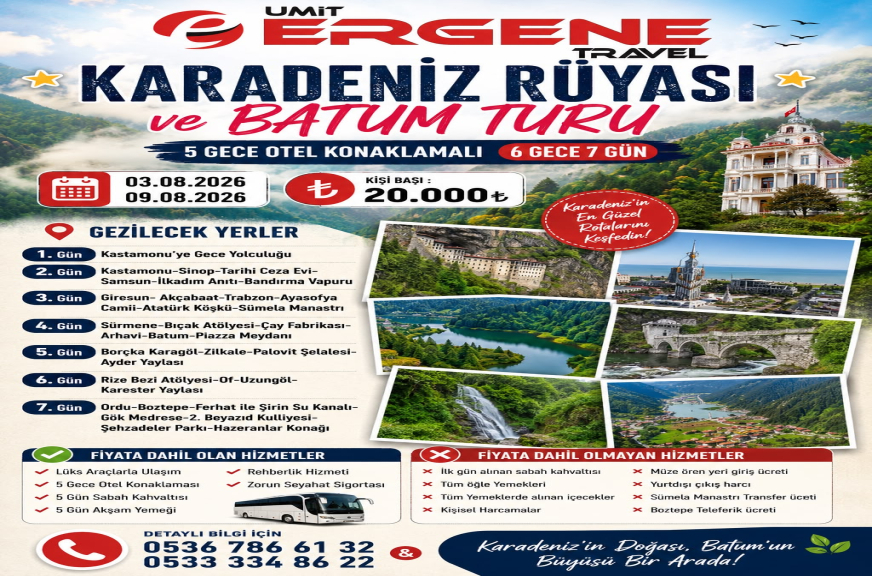 KARADENİZ RÜYASI VE BATUM TURU